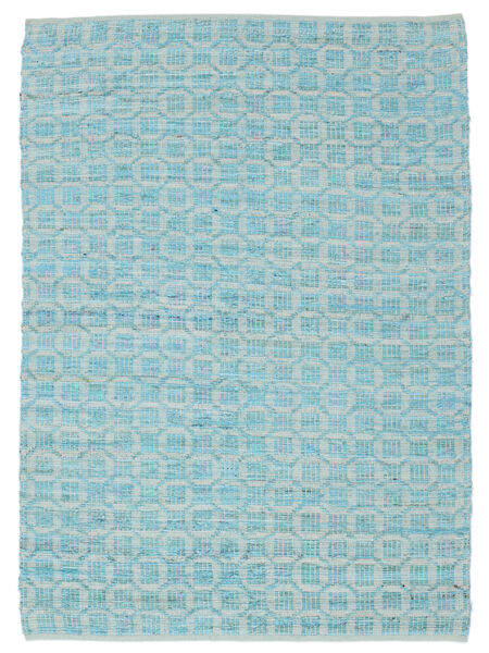 Elna - Bright_Blue Rug 140X200 Authentic
 Modern Handwoven Light Blue/Turquoise Blue (Cotton, India)