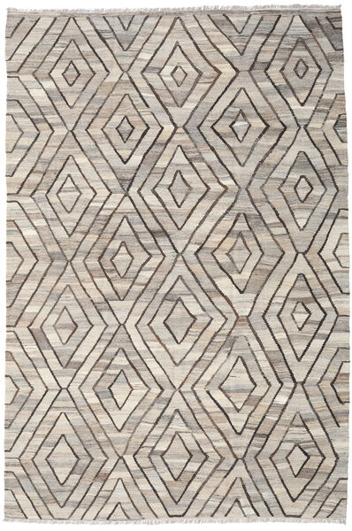 Kilim Ariana Rug 206X309 Authentic
 Modern Handwoven Light Grey/Light Brown (Wool, Afghanistan)