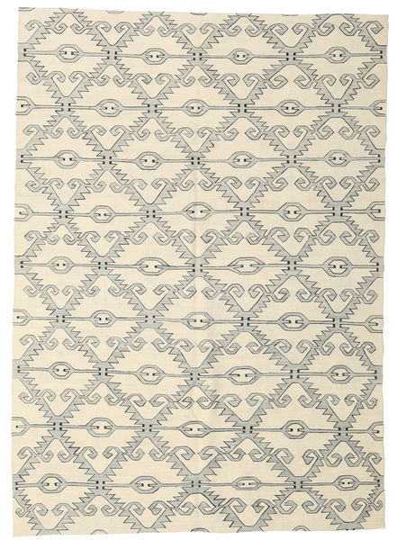 Kelim Moderni Matto 209X293 Moderni Käsinkudottu Beige/Vaaleanharmaa (Villa, Afganistan)
