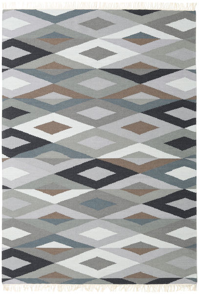 Zimba - Grey Rug 160X230 Authentic
 Modern Handwoven Light Grey/Dark Grey (Wool, India)