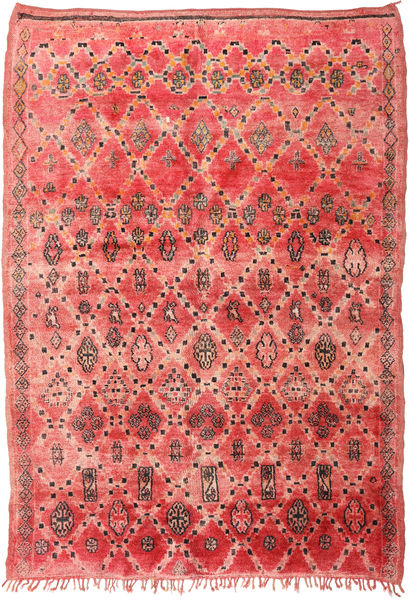 Berber Moroccan - Mid Atlas Dywan 210X300 Nowoczesny Tkany Ręcznie Rdzawy/Czerwony/Jasnoróżowy (Wełna, Maroko)