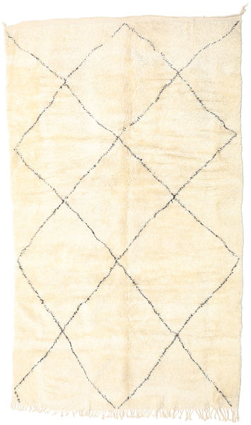 Berber Moroccan - Beni Ourain Dywan 190X323 Nowoczesny Tkany Ręcznie Beżowy/Ciemnobeżowy (Wełna, Maroko)