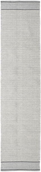 Norma - Black Rug 80X250 Authentic
 Modern Handwoven Hallway Runner
 Light Grey (Cotton, India)