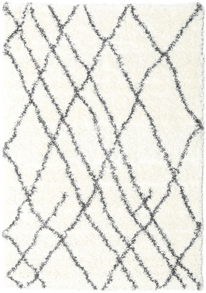 Shaggy Tangier - White/Tmavošedý Koberec 140X200 Moderní Béžová/Světle Šedá ( Turecko)