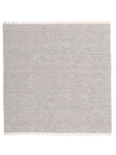 Melange - Grey Rug 300X300 Authentic
 Modern Handwoven Square Light Grey Large (Wool, India)