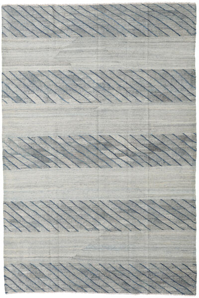 Kilim Ariana Rug 197X297 Authentic
 Modern Handwoven Light Grey/Turquoise Blue (Wool, Afghanistan)