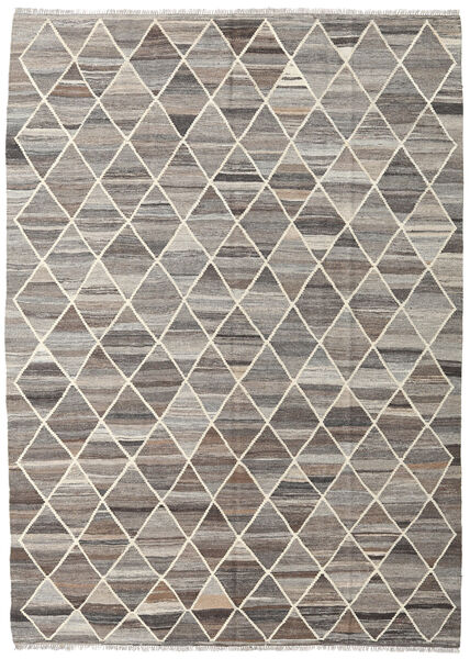 Kilim Ariana Rug 180X249 Authentic
 Modern Handwoven Light Grey/Dark Grey (Wool, Afghanistan)