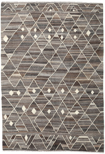 Kelim Ariana Matto 205X298 Moderni Käsinkudottu Vaaleanharmaa/Tummanharmaa (Villa, Afganistan)