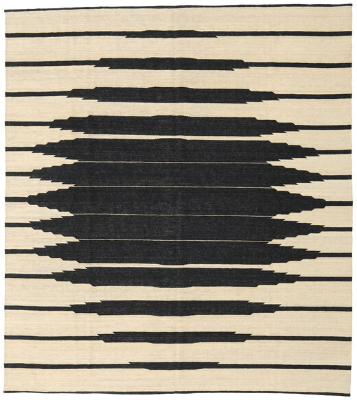 Kelim Moderni Matto 263X294 Moderni Käsinkudottu Beige/Musta Isot (Villa, Afganistan)