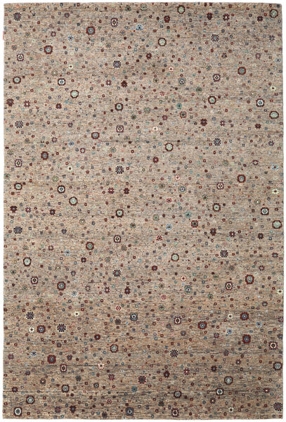 Gabbeh Loribaft Matto 198X300 Moderni Käsinsolmittu Vaaleanharmaa/Ruskea (Villa, Intia)