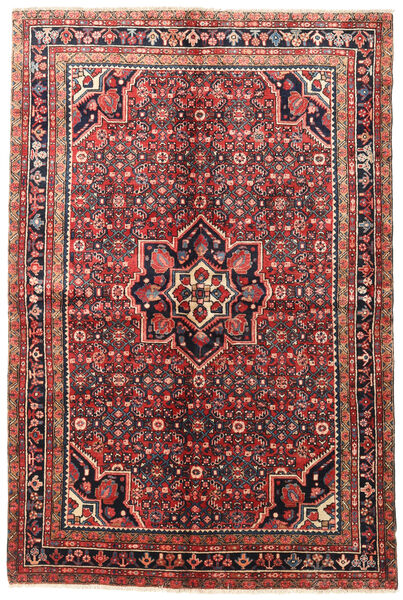 Hosseinabad Tapete 155X230 Oriental Feito A Mão Vermelho Escuro/Castanho Alaranjado (Lã, Pérsia/Irão)