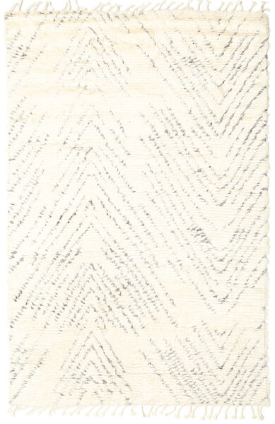 Barchi/Moroccan Berber - Indo Tappeto 154X240 Moderno Fatto A Mano Beige/Bianco/Creme (Lana, India)