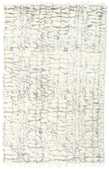 Barchi/Moroccan Berber - Indo Tapis 151X237 Moderne Fait Main Beige/Gris Clair (Laine, Inde)