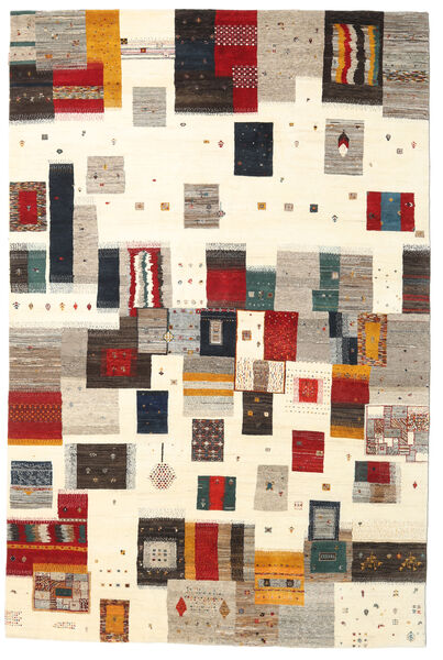 Gabbeh Loribaft Matto 195X296 Moderni Käsinsolmittu Beige/Vaaleanharmaa (Villa, Intia)