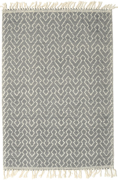 Kelim Drop/Struktur Matto 160X230 Moderni Käsinkudottu Tummanharmaa/Vaaleanharmaa (Villa, Intia)