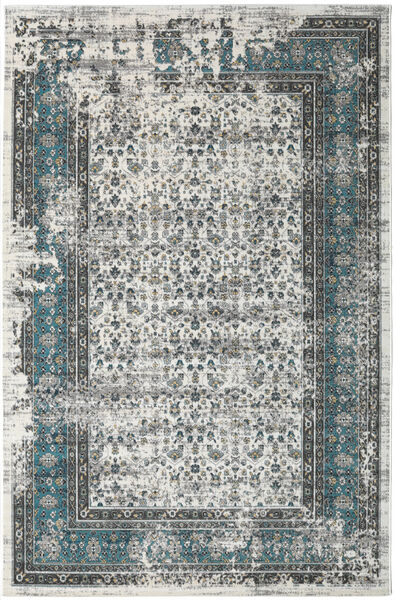 빈티지 Vitra Everyday - Petrol 러그 240X340 모던 라이트 그레이/다크 그레이 ( 터키)