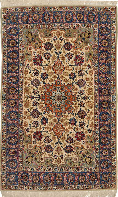 Isfahan silk warp carpet TTF7