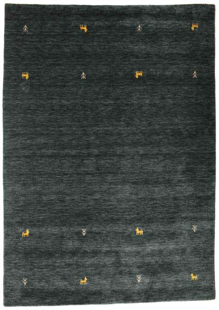 Gabbeh loom Two Lines - Dark Grey / Green carpet CVD15086