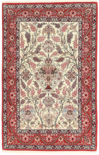 Isfahan silk warp carpet TBZZZI162