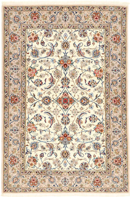Isfahan silk warp carpet TBZZZI149