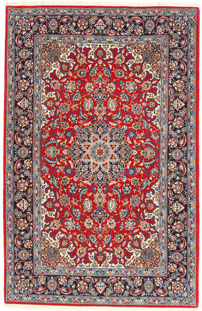 Isfahan silk warp carpet TBZZZI142