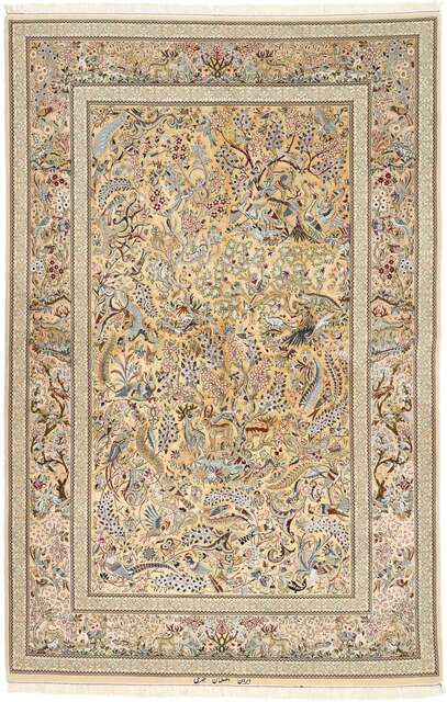 Isfahan silk warp carpet AXVZZZL330