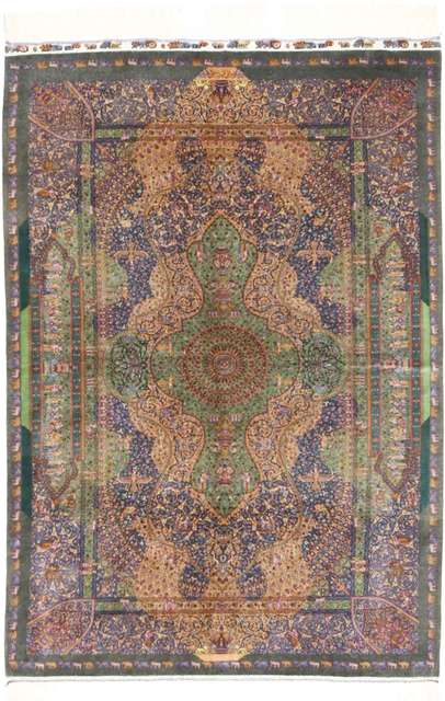 Qum silk Sighned : Zabihi carpet AXVZZZL128