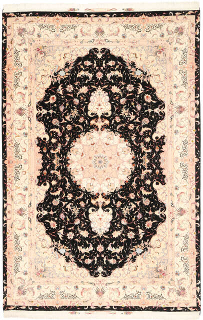 Tabriz#60 Raj silk warp carpet MIK15