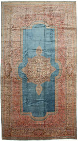 Kerman Tapete 360X662 Oriental Feito A Mão Castanho Claro/Castanho Grande (Lã, Pérsia/Irão)