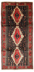 Kurdi Tapete 150X318 Oriental Feito A Mão Preto/Vermelho Escuro (Lã, Pérsia/Irão)