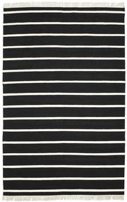 Tapete Dhurrie Stripe - Preto / Branco CVD5204