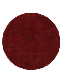 Handloom - Dark Red Rug Ø 100 Modern Round Dark Red (Wool, India)