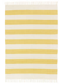 Cotton Stripe - Amarelo Tapete 160X230 Moderno Tecidos À Mão Bege/Amarelo (Algodão, Índia)