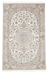 Nain 6La Tæppe 113X177 Ægte Orientalsk Håndknyttet Beige/Lysegrå (Uld/Silke, Persien/Iran)