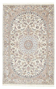 Nain 6La Tæppe 114X176 Ægte Orientalsk Håndknyttet Beige/Hvid/Creme (Uld/Silke, Persien/Iran)