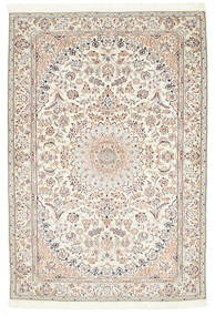 Naïn 6La Tapis 126X184 D'orient Fait Main Beige/Marron Clair (Laine/Soie, Perse/Iran)