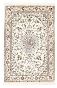 Nain 6La Tapete 100X152 Oriental Feito A Mão Bege/Castanho Claro (Lã/Seda, Pérsia/Irão)