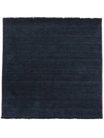 Handloom Fringes - Tamno Plava Sag 250X250 Moderni Kvadratni Tamnoplava/Tamnosiva Veliki (Vuna, Indija)