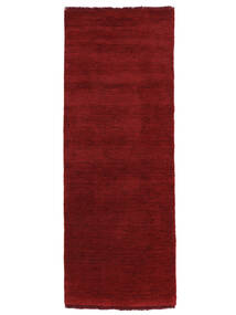 Handloom Fringes - Tamno Crvena Sag 80X250 Moderni Staza Za Hodnik
 Grimizno Crvena (Vuna, Indija)