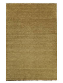 Handloom Fringes - 올리브 녹색 러그 100X160 모던 올리브 그린/브라운 (울, 인도)