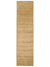 Handloom Fringes - Beige Alfombra 80X300 Moderna Marrón Claro (Lana, India)