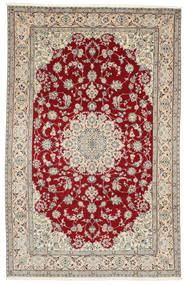 Nain 9La 러그 198X308 정품
 오리엔탈 수제 라이트 브라운/다크 레드 (울/실크, 페르시아/이란)