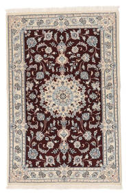 Nain 9La Χαλι 88X136 Ανατολής Χειροποιητο Μπεζ/Λευκό/Κρεμ (Μάλλινα/Μεταξωτά, Περσικά/Ιρανικά)