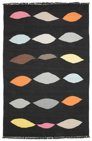 Leaves - Black Rug 190X290 Authentic
 Modern Handwoven Black (Wool, India)