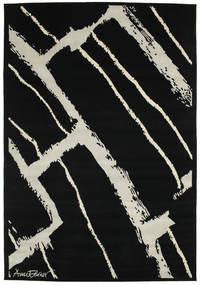 Power Tapete 195X280 Moderno Feito A Mão Preto/Cinzento Claro (Lã, Índia)