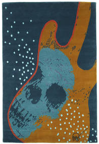 From Obscure Rythms Rug 100X140 Authentic
 Modern Handknotted Dark Blue/Brown (Wool, India)