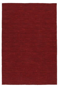 Kilim Loom - Dark Red Rug 200X300 Authentic
 Modern Handwoven Crimson Red (Wool, India)