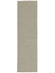 Kilim Loom - Gris Clair/Beige Tapis 80X300 Moderne Tissé À La Main Tapis Couloir Gris Clair (Laine, Inde)