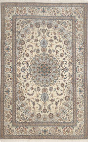 Nain 6La Tæppe 193X299 Ægte Orientalsk Håndknyttet Lysebrun/Beige (Uld/Silke, Persien/Iran)