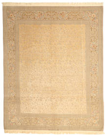 Isfahan Silkesvarp Signerad: Dardashti Matta 247X312 Äkta Orientalisk Handknuten Mörkbeige/Beige (Ull/Silke, Persien/Iran)